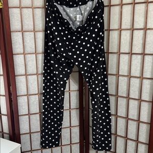 Time and Tru Gray and White Polka Dot Pants